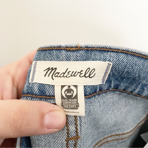 Madewell The Perfect Vintage Straight Leg Jeans Ainsworth Wash Raw Hem Size 26 - Picture 9 of 11